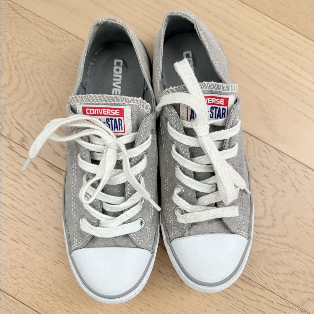 Converse Chuck Taylor All Star Women’s Sneakers Size 7 Gray w/ White Polka-Dots